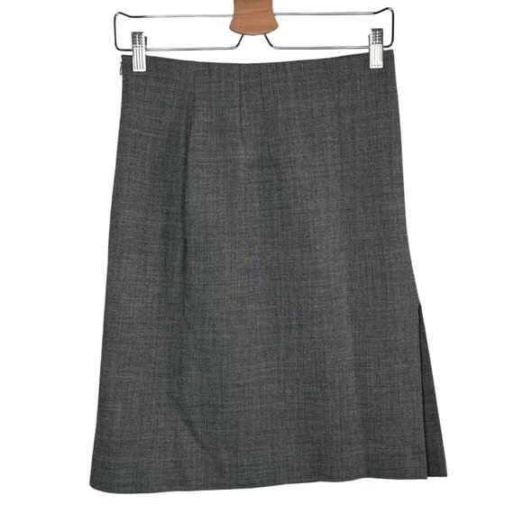 i Blues Womens Gray size zip Italian Wool Blend Skirt Size 40 Italian 6 US - Picture 1 of 12